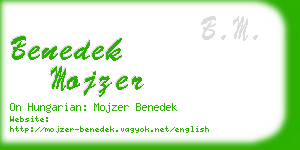 benedek mojzer business card